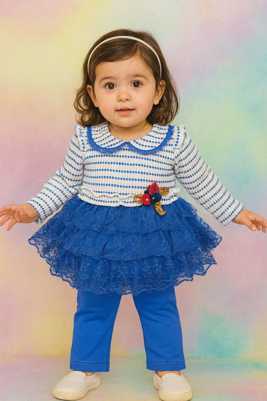 Baby girl net frill frock (1-to-4years) - Image 2