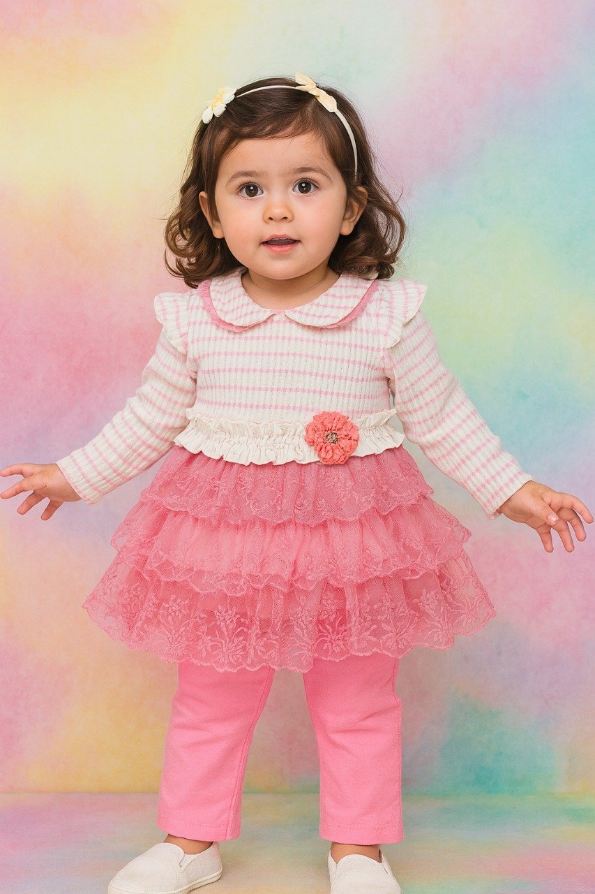 Baby girl net frill frock (1-to-4years)