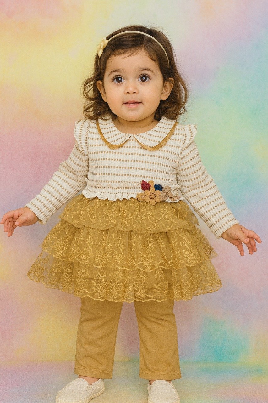 Baby girl net frill frock (1-to-4years) - Image 3