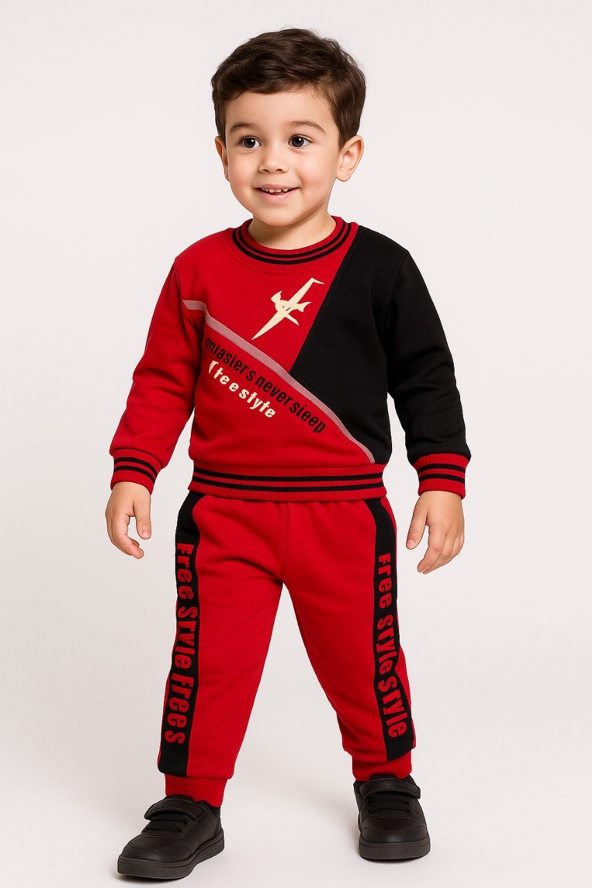 Boys Free style Printed tracksuit (1-to-4years)
