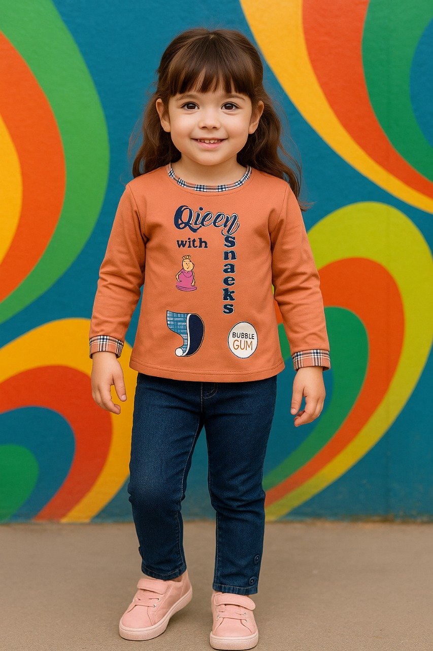 Girls Pant Shirt with printed shirt (1-to-4years) - Image 3