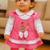 Baby girl 3pc stylish frock (3months-to-4years)