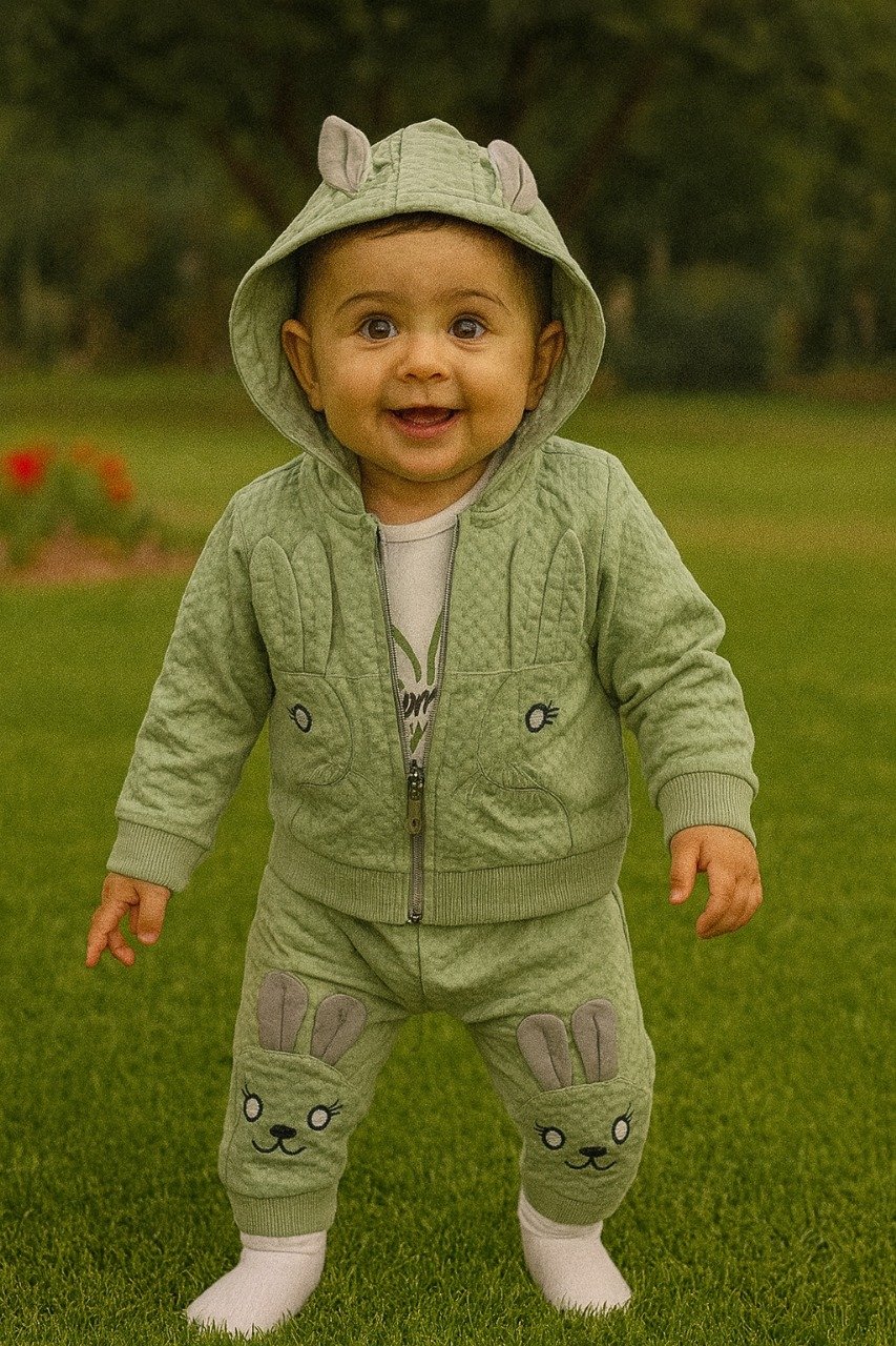 Kids 3pc Hooded zipper dress (3months-to-9months)