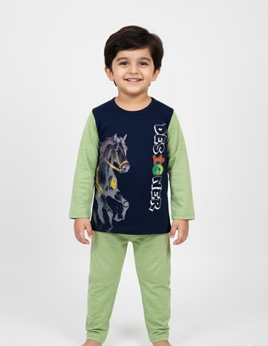 Boys horse printed dress (1-to-4years)