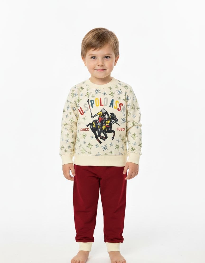 Boys Polo print tracksuit (1-to-4years) - Image 3