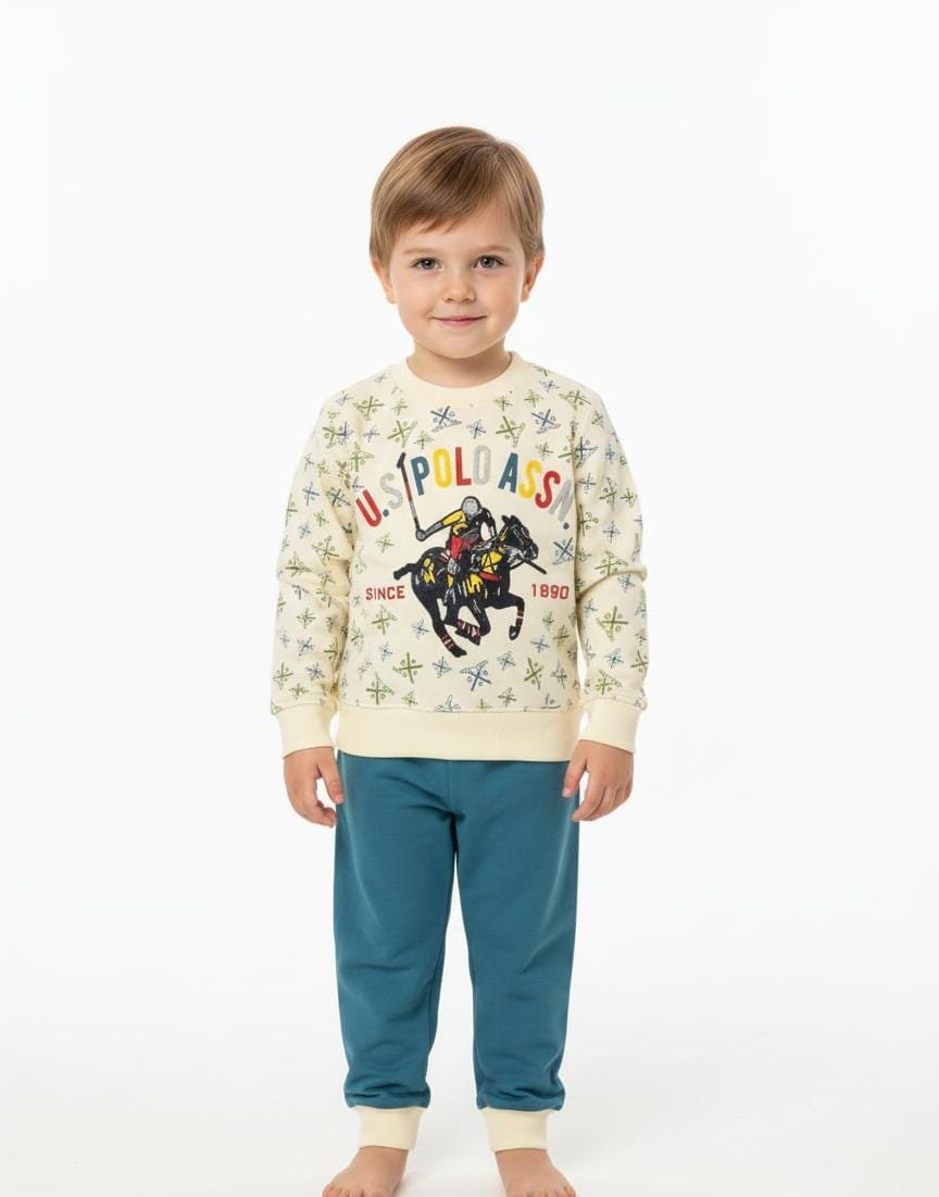 Boys Polo print tracksuit (1-to-4years) - Image 2