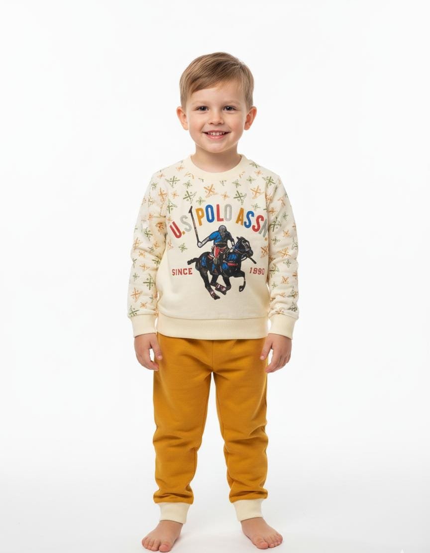 Boys Polo print tracksuit (1-to-4years)