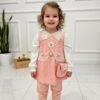 Winter frock dress with cute baby purse