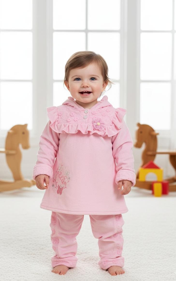 Velvet frill detailing embroidery dress - Image 2